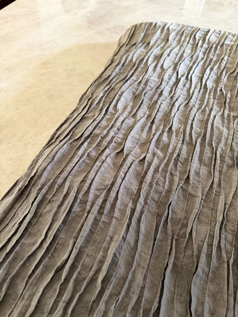 Crate & Barrel Bellamy King Duvet Cover Nickel Gray Textured Pleated Portugal